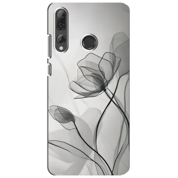 Чехол с принтом «Черные цветы» для Huawei P Smart Plus 2019