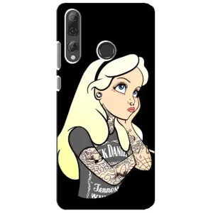 Чехол с печатью для Huawei P Smart Plus 2019 - (Мода) (AlphaPrint) (Девочка в тату)