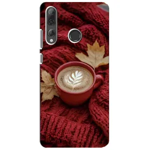 Чехол с уникальным дизайном «Осень с кофе» для Huawei P Smart Plus 2019 (Кофе на пледе)