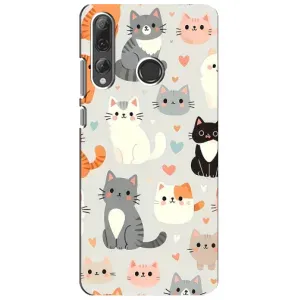 Чехол с рисунком кот на Huawei P Smart Plus 2019 (Коллаж котов)