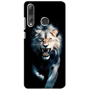 Чехол с картинкой «Хищники» для Huawei P Smart Plus 2019 (Лев в темноте)
