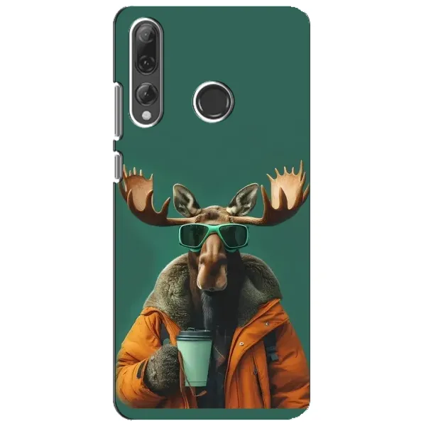 Чехол с принтом «Лось с кофе» для Huawei P Smart Plus 2019
