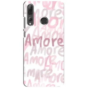 Чехол с розовым рисунком для Huawei P Smart Plus 2019 (Аморе любовь)
