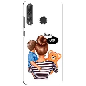 Чехол с печатью для Huawei P Smart Plus 2019 - (Мама с ребенком) (AlphaPrint) (Мама с сыном)