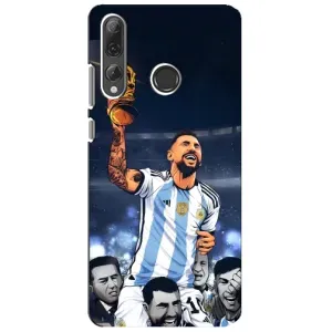 Чехлы для Huawei P Smart Plus 2019 (Leo чемпион) (AlphaPrint) (Месси с кубком)