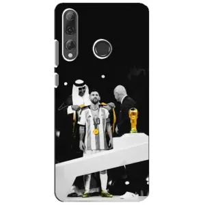 Чехлы для Huawei P Smart Plus 2019 (Leo чемпион) (AlphaPrint) (Месси в накидке)