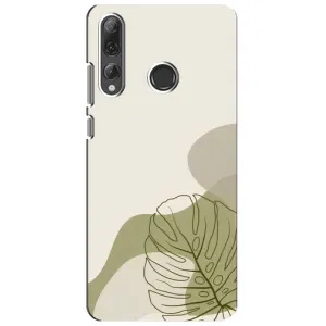 Силиконовый чехол с принтом в цветах на Huawei P Smart Plus 2019 (Зеленая монстера дизайн)