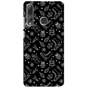 Новогодние, Праздничные Чехлы для Huawei P Smart Plus 2019 - 2024 год (Новогодний фон)