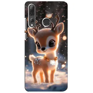Яркий чехол для Huawei P Smart Plus 2019 с Зимними Оленятами (Олененок)