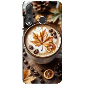 Чехол с уникальным дизайном «Осень с кофе» для Huawei P Smart Plus 2019 (Пряный кофе)