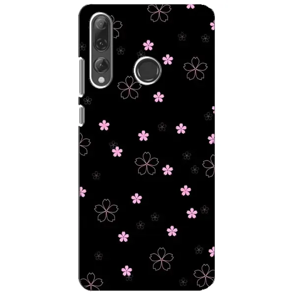 Чехол с принтом «Розовые цветы на черном» для Huawei P Smart Plus 2019