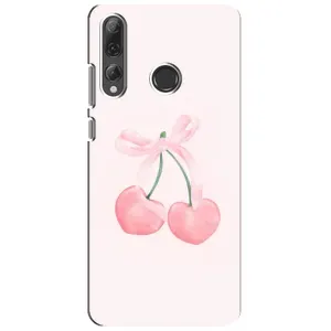 Чехол с розовым рисунком для Huawei P Smart Plus 2019 (Розовые вишни)