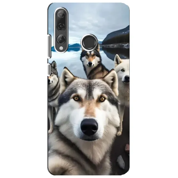 Чехол с принтом «Селфи ХАски» для Huawei P Smart Plus 2019
