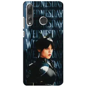 Чехлы Венсдей на Huawei P Smart Plus 2019 Уэнсдей (AlphaPrint) (Уэнздей кошка)