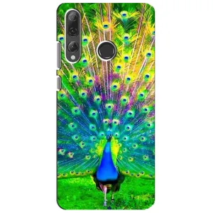 Чехол с птицами на Huawei P Smart Plus 2019 (VPrint) (Яркий Павлин)