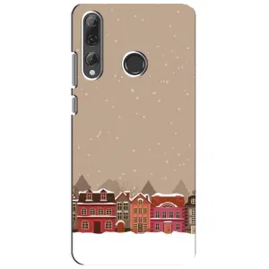 Новогодние, Праздничные Чехлы для Huawei P Smart Plus 2019 - 2024 год (Зимний город)