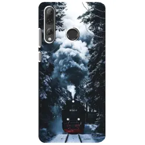 Новогодние, Праздничные Чехлы для Huawei P Smart Plus 2019 - 2024 год (Зимний поезд)