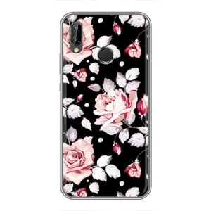 Чохли з квітами для Huawei P Smart Plus , Nova 3i, INE-LX1 (VPrint) (Квіти на чорному)