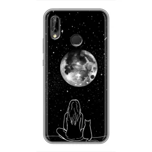 Чехол с принтом «Девушка с котом» для Huawei P Smart Plus (Nova 3i, INE-LX1)
