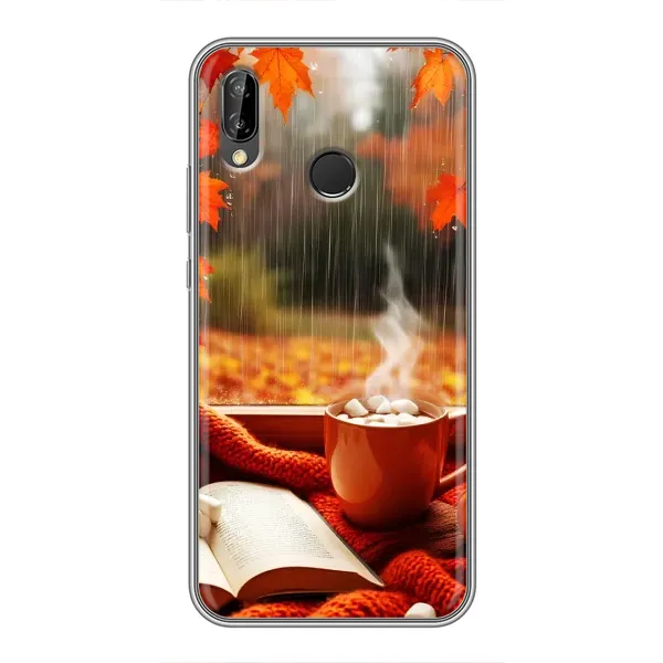 Чехол с принтом «Кофе и дождь» для Huawei P Smart Plus (Nova 3i, INE-LX1)