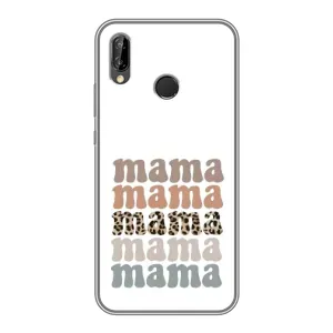 Чехлы для мамы на Huawei P Smart Plus , Nova 3i, INE-LX1 (Текстовый коллаж мама)