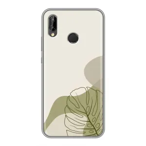 Силконовий чохол з принтом в квітах на Huawei P Smart Plus , Nova 3i, INE-LX1 (Зелена монстера дизайн)