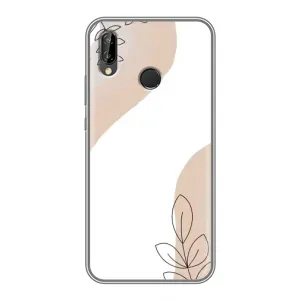 Силконовий чохол з принтом в квітах на Huawei P Smart Plus , Nova 3i, INE-LX1 (Нюдова гілочка абстракція)