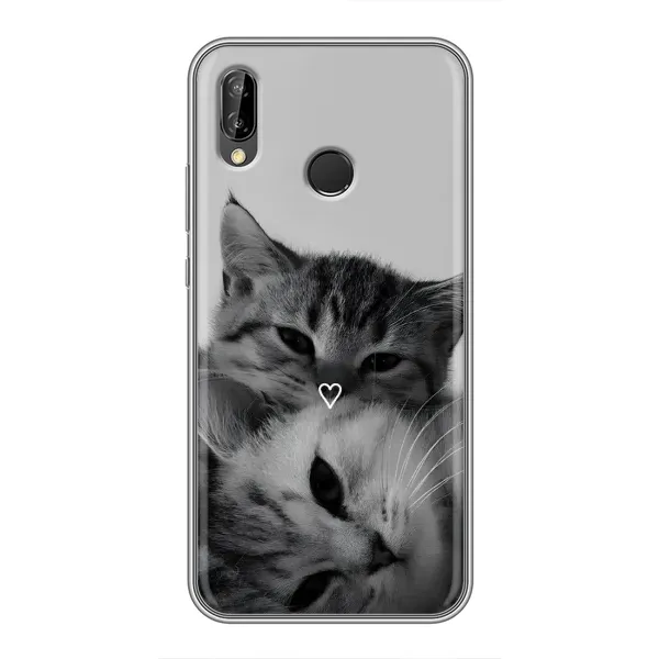 Чехол с принтом «Пара котов» для Huawei P Smart Plus (Nova 3i, INE-LX1)
