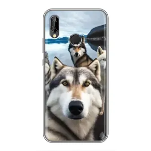 Чохол з Хаскі Huawei P Smart Plus , Nova 3i, INE-LX1 - (AlphaPrint) (Селфі Хаскі)