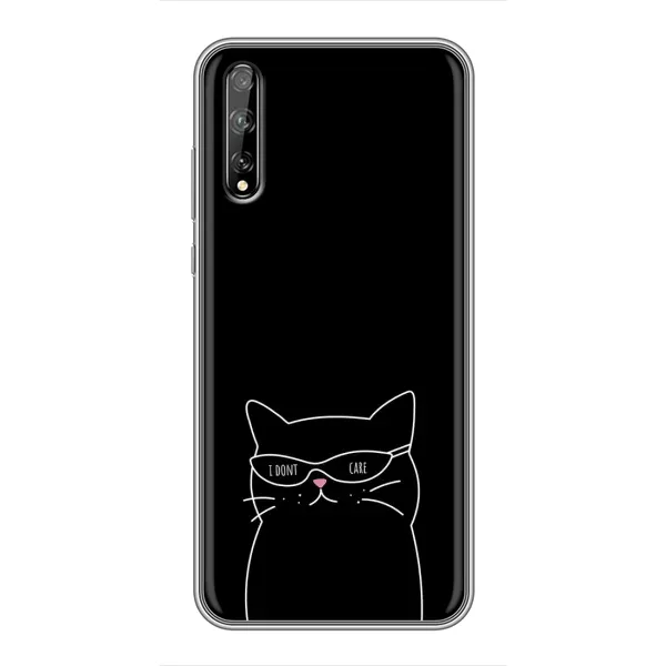 Чехол с принтом «Равнодушный кот» для Huawei P Smart Pro Чехол с принтом «Равнодушный кот» для Huawei P Smart Pro