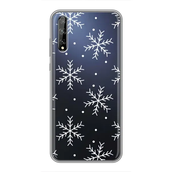 Чехол с принтом «Белые снежинки» для Huawei P Smart Pro