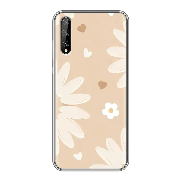 Чехол с принтом «Бежевые цветы» для Huawei P Smart Pro