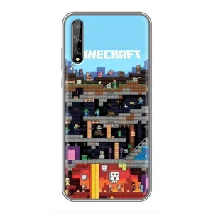 Чехол Майнкрафт на Huawei P Smart Pro (AlphaPrint) Minecraft (фон Minecraft)