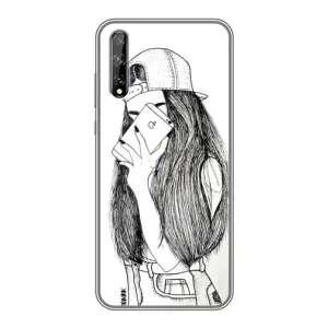 Чехол с печатью для Huawei P Smart Pro - (Мода) (AlphaPrint) (Фото девочки)