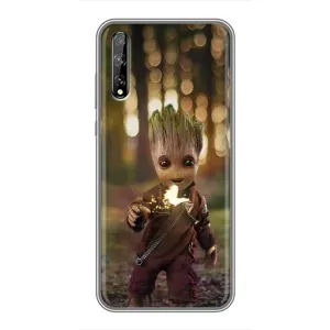Чехол МАРВЕЛ для Хуавей Пи Смарт Про (AlphaPrint) (I am Groot)