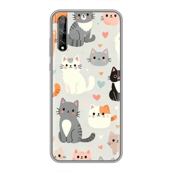 Чехол с принтом «Коллаж котов» для Huawei P Smart Pro Чехол с принтом «Коллаж котов» для Huawei P Smart Pro