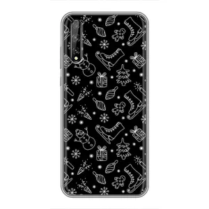 Новогодние, Праздничные Чехлы для Huawei P Smart Pro - 2024 год (Новогодний фон)