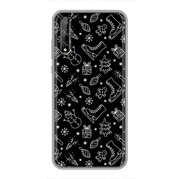 Чехол с принтом «Новогодний фон» для Huawei P Smart Pro