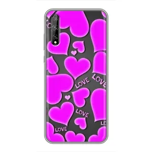 Чехлы для любимой на Хуавей Пи Смарт Про (VPrint) (Pink hearts)