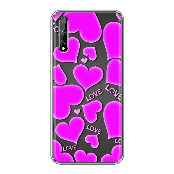 Чехол с принтом «Pink hearts» для Huawei P Smart Pro