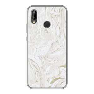 Мраморный чехол на Huawei P Smart Z/ Y9 Prime 2019 (VPrint) (Белый мрамор)