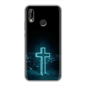 Чехол для Huawei P Smart Z/ Y9 Prime 2019 (AlphaPrint) - (Христианские) (Крест и город)