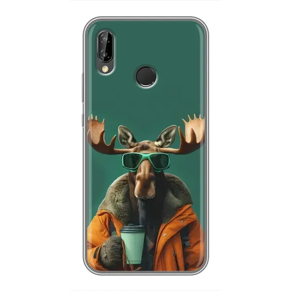 Чехол с принтом «Лось с кофе» для Huawei P Smart Z / Y9 Prime 2019 Чехол с принтом «Лось с кофе» для Huawei P Smart Z / Y9 Prime 2019