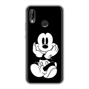 Эксклюзивный чехол для Huawei P Smart Z/ Y9 Prime 2019 (AlphaPrint - Мультяшные) (Микки на черном)
