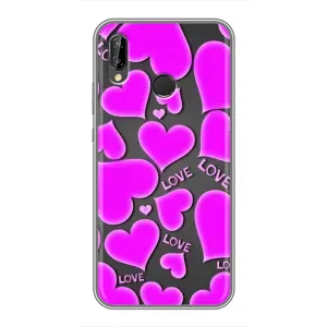 Чехлы для любимой на Хуавей Пи Смарт З (VPrint) (Pink hearts)