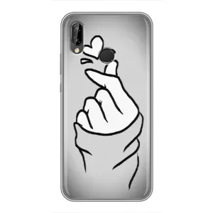 Чехол с принтом для Huawei P Smart Z/ Y9 Prime 2019 (AlphaPrint - Знак сердечка) (Значок Love)
