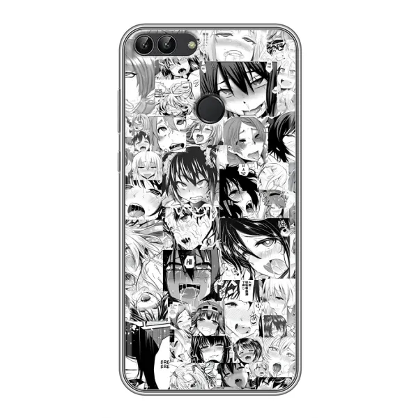 Чехол с принтом «Ahegao manga» для Huawei P Smart (Enjoy 7s, FIG-LA1)