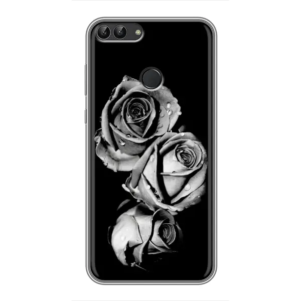 Чехол с принтом «Черная роза» для Huawei P Smart (Enjoy 7s, FIG-LA1)