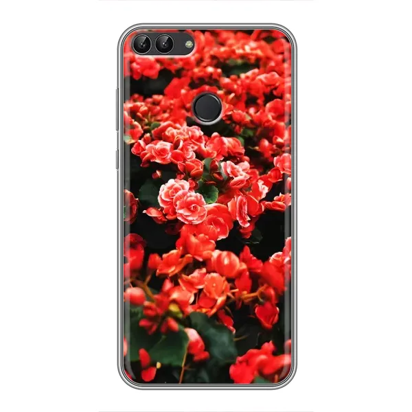 Чехол с принтом «Цветы красные» для Huawei P Smart (Enjoy 7s, FIG-LA1) Чехол с принтом «Цветы красные» для Huawei P Smart (Enjoy 7s, FIG-LA1)
