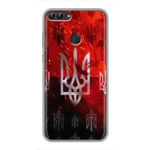 Украинские Чехлы для Huawei P Smart, Enjoy 7s, FIG-LA1 с картинкой УПА (AlphaPrint) (ГЕРБ УПА)